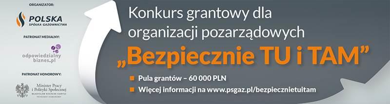 Banner konkursowy "Bezpiecznie tu i tam"